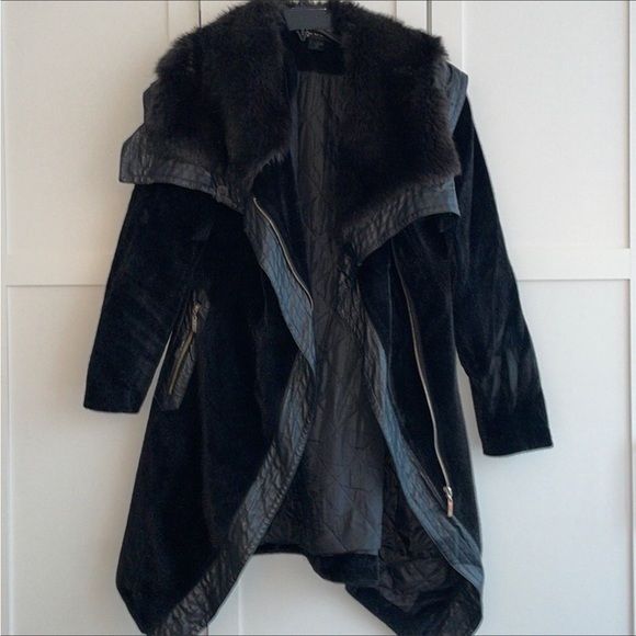 Ladies Lucy Fashion Faux Fur mix Zip Jacket size Small - Picture 3 of 12